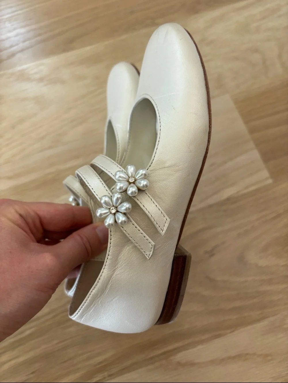 Bonpoint “Baby Tam” Crystal-Embellished Mary Jane Flats for Little Girls